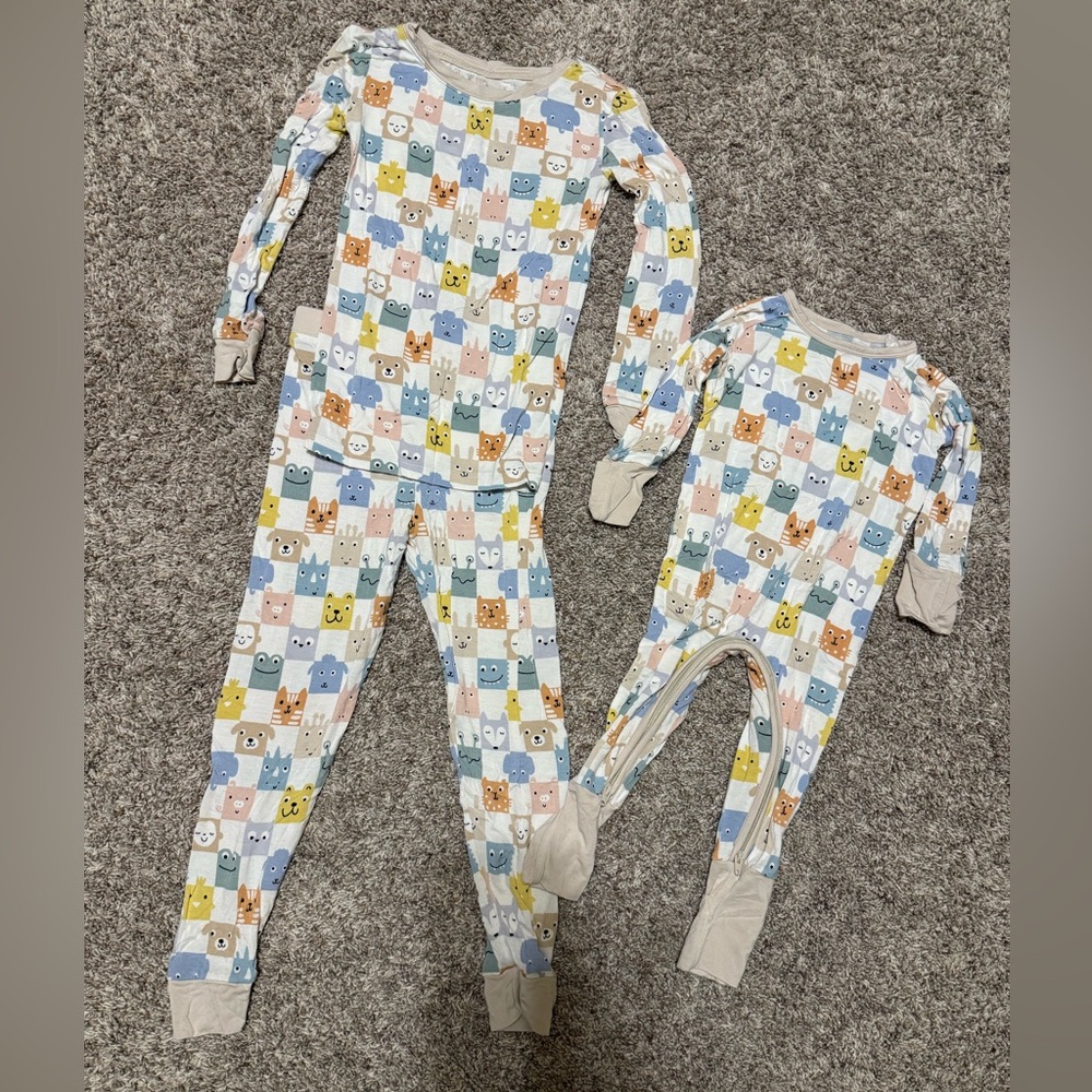 Matching sibling pajamas - 3-6 month and 4T